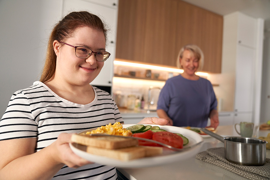 SIL Brisbane participant building independent living skills