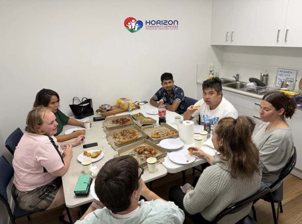 ndis programs and activities: lunch at access lunch at horizon community services